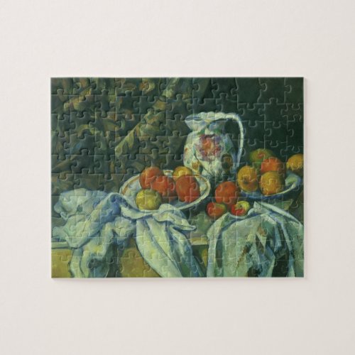 Still Life Curtain and Pitcher by Paul Cezanne Jigsaw Puzzle