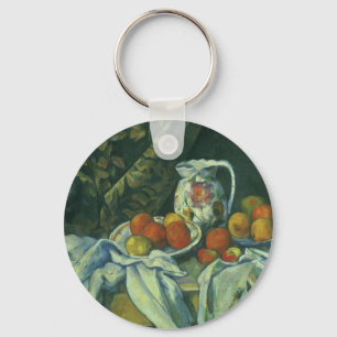 Still Life, Curtain and Pitcher by Paul Cezanne Keychain