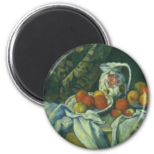 Still Life Curtain and Pitcher by Paul Cezanne Magnet