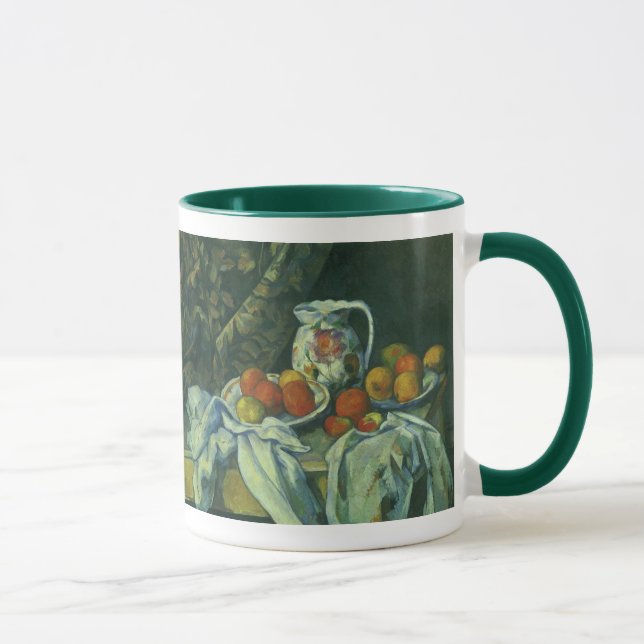 Still Life, Curtain and Pitcher by Paul Cezanne Mug (Right)