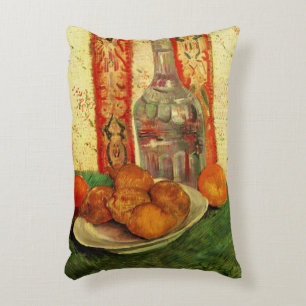 Still Life Decanter and Lemons by Vincent van Gogh Accent Pillow