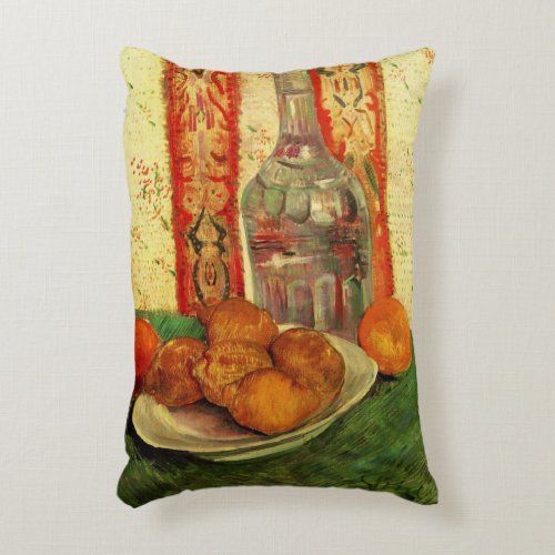 Still Life Decanter and Lemons by Vincent van Gogh Accent Pillow