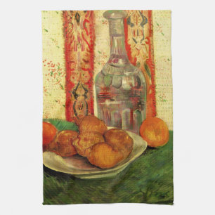 Still Life Decanter and Lemons by Vincent van Gogh Kitchen Towel