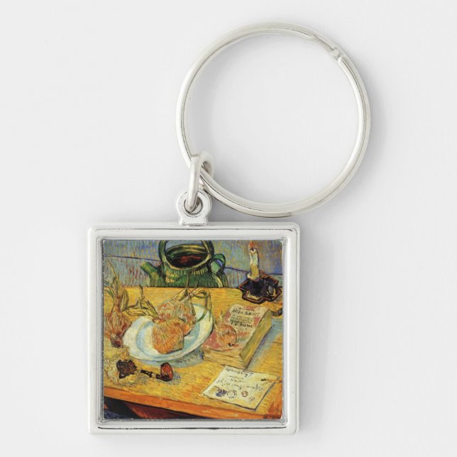 Still Life Drawing Board, Pipe, Onions and Sealing Keychain (Front)