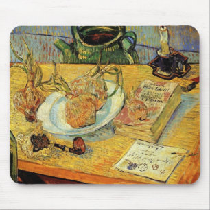 Still Life Drawing Board, Pipe, Onions and Sealing Mouse Pad