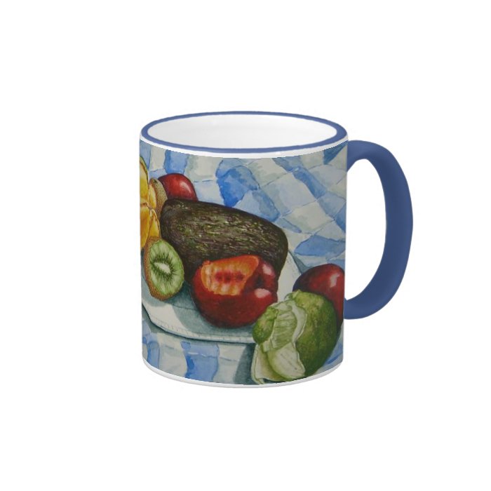 still life exotic fruit original art painting mug