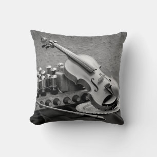 Still life fine art photography on musician techno throw pillow