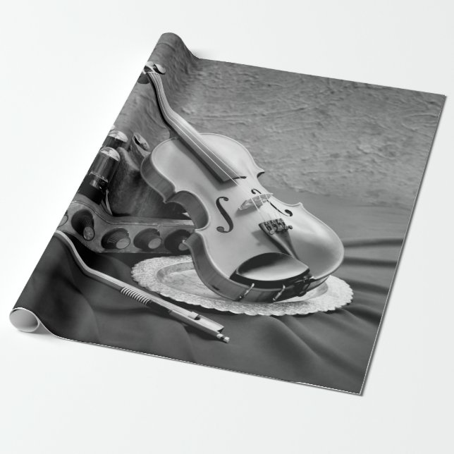 Still life fine art photography on musician techno wrapping paper (Unrolled)