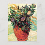 Still Life Flower and Thistles, Van Gogh Fine Art Postcard<br><div class="desc">Vincent Willem van Gogh (30 March 1853 – 29 July 1890) was a Dutch Post-Impressionist artist. Some of his paintings are now among the world's best known,  most popular and expensive works of art.  

 Oil on canvas,  41 x 34 cm. Private collection. F 599,  JH 2044</div>