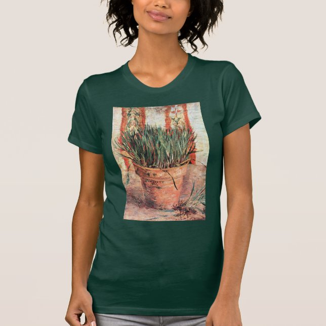 Still Life Flowerpot w Chives by Vincent van Gogh T-Shirt (Front)