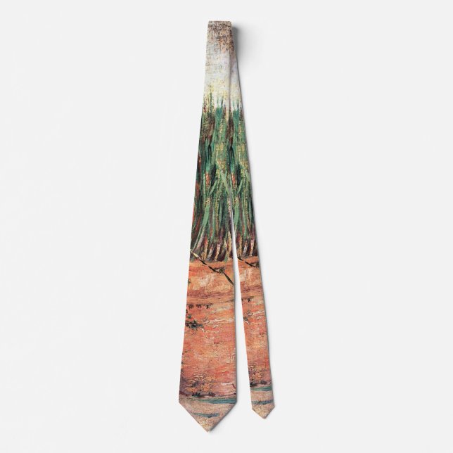 Still Life Flowerpot w Chives by Vincent van Gogh Tie (Front)