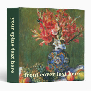 Still Life Flowers and Fruit by Pierre Renoir 3 Ring Binder