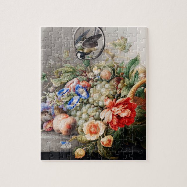 Still Life Flowers and Fruits Classical Art Jigsaw Puzzle (Vertical)