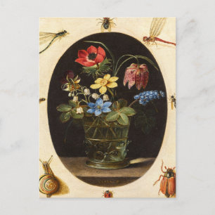 Still Life Flowers and Insects by Clara Peeters Po Postcard