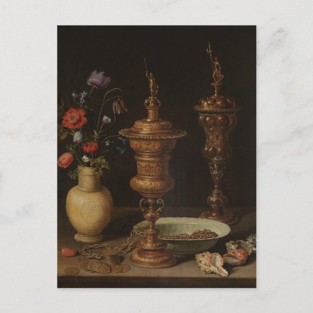 Still Life Flowers, Gilt Goblet by Clara Peeters P Postcard (Front)