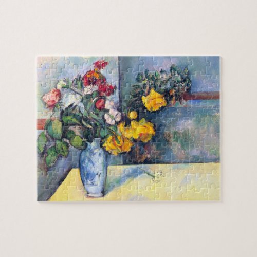 Still Life Flowers in a Vase By Paul Cezanne Jigsaw Puzzle