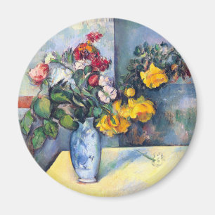 Still Life Flowers in a Vase By Paul Cezanne Magnet