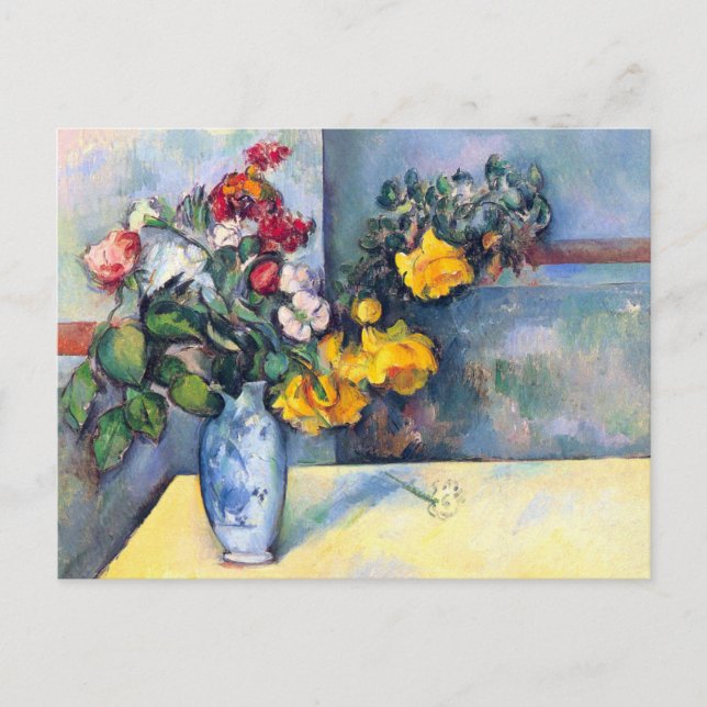 Still Life Flowers in a Vase By Paul Cezanne Postcard (Front)