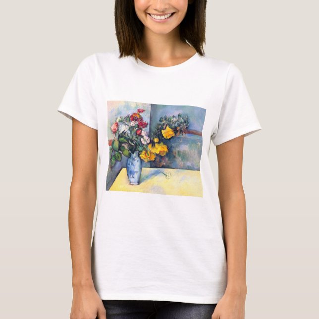 Still Life Flowers in a Vase By Paul Cezanne T-Shirt (Front)