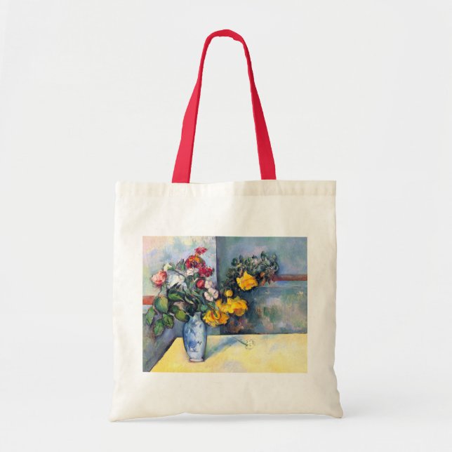 Still Life Flowers in a Vase By Paul Cezanne Tote Bag (Front)