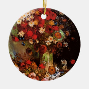 Still Life Flowers in a Vase by Vincent van Gogh Ceramic Ornament