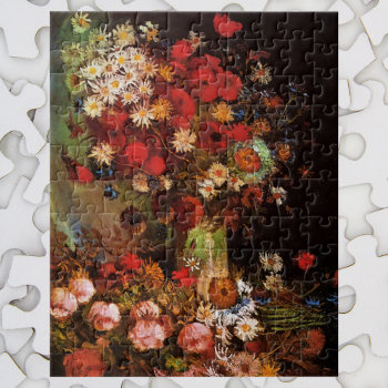 Still Life Flowers In A Vase By Vincent Van Gogh Jigsaw Puzzle by VanGogh_Gallery at Zazzle