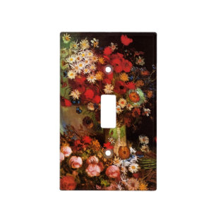Still Life Flowers in a Vase by Vincent van Gogh Light Switch Cover