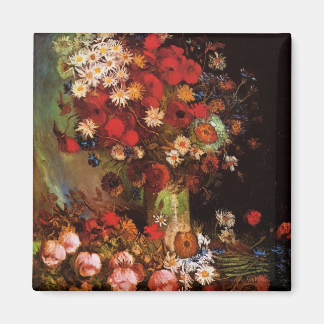 Still Life Flowers in a Vase by Vincent van Gogh Magnet (Front)