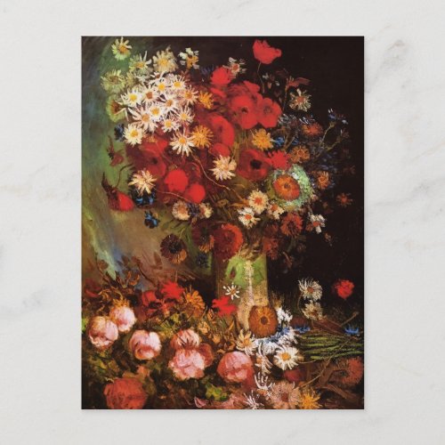 Still Life Flowers in a Vase by Vincent van Gogh Postcard