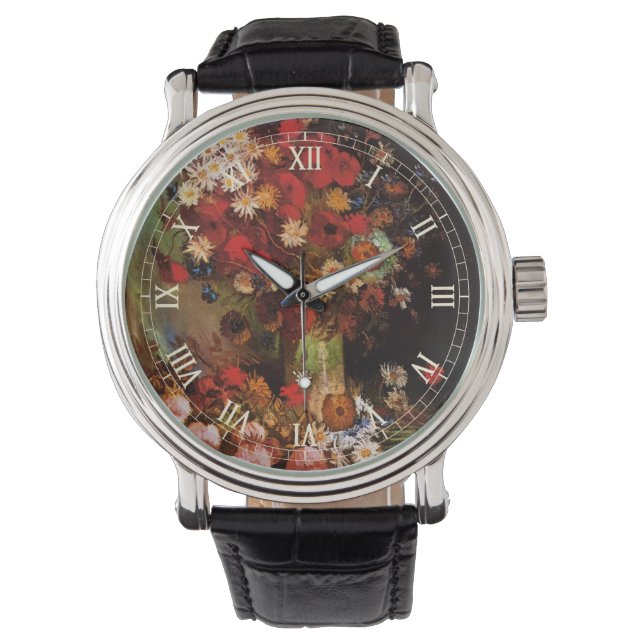 Still Life Flowers in a Vase by Vincent van Gogh Watch (Front)