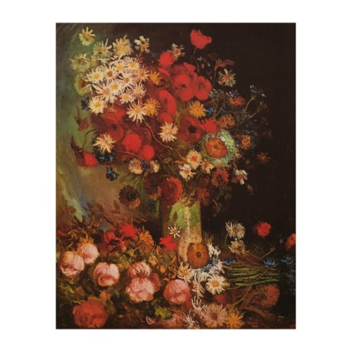 Still Life Flowers in a Vase by Vincent van Gogh Wood Wall Art