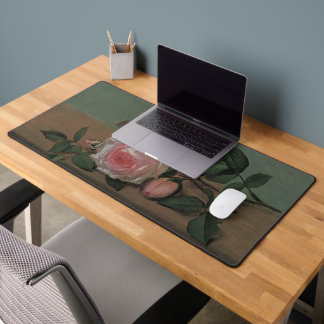 Still Life Flowers on a Ledge by Otto Ottesen Desk Mat