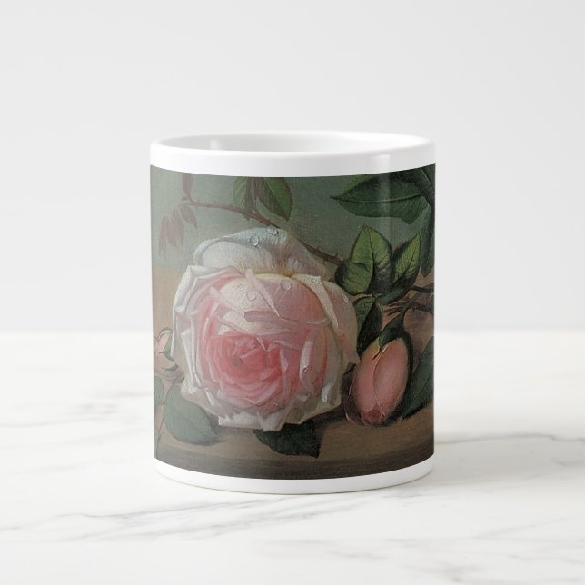 Still Life Flowers on a Ledge by Otto Ottesen Giant Coffee Mug (Front)