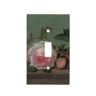 Still Life Flowers on a Ledge by Otto Ottesen Light Switch Cover