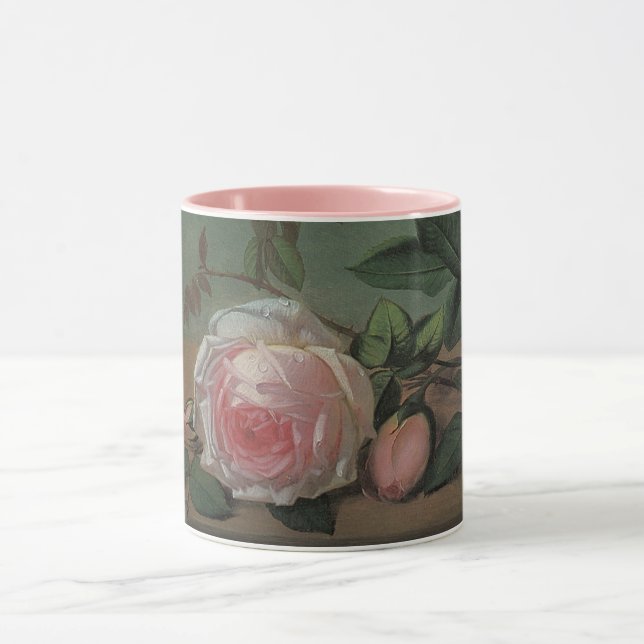 Still Life Flowers on a Ledge by Otto Ottesen Mug (Center)