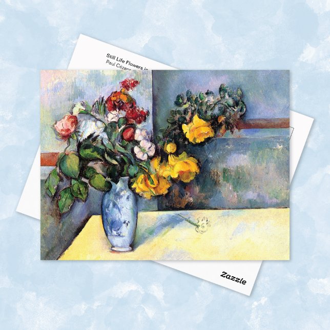 Still Life Flowers Vase Paul Cezanne Postcard (Creator Uploaded)