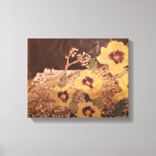Still Life Flowers within a Log SARR Canvas Print