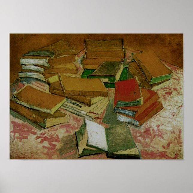 Still Life French Novels Van Gogh Fine Art Poster (Front)