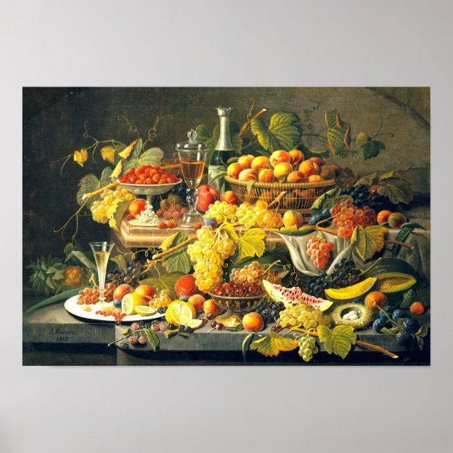 Still Life: Fruit 1855 By Severin Roesen - Poster (Front)