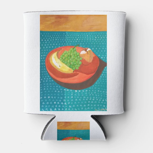 Still Life- Fruit on the Plate Can Cooler (Front)