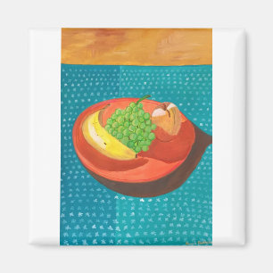 Still Life- Fruit on the Plate Magnet
