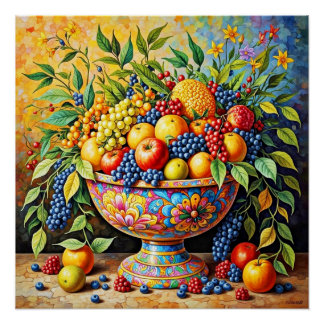 Still Life - Fruit Plethora Poster. Poster