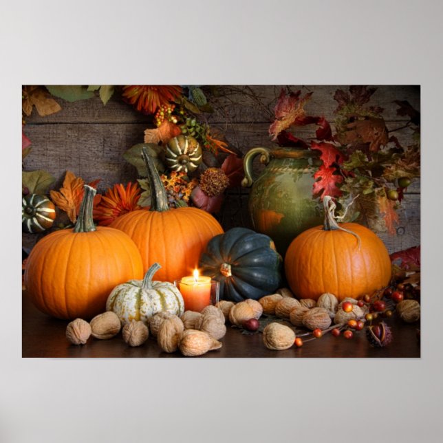 Still Life Harvest  Decoration For Thanksgiving (Front)