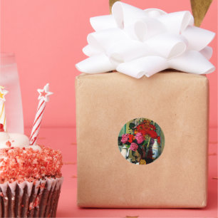 Still Life in Chinese Painting, Classic Round Sticker