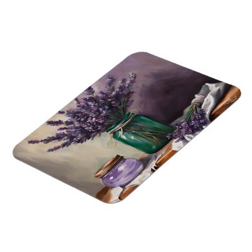 Still Life Lavender Flowers Magnet