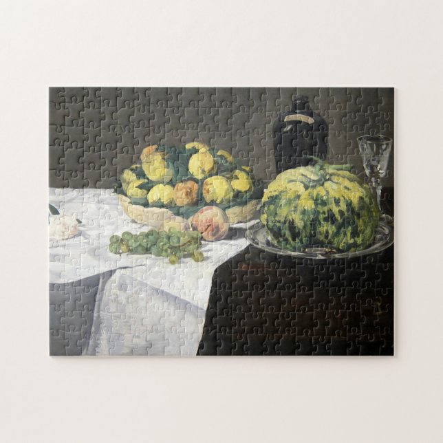 Still Life Lemon Peaches by Manet Impressionist Jigsaw Puzzle (Horizontal)