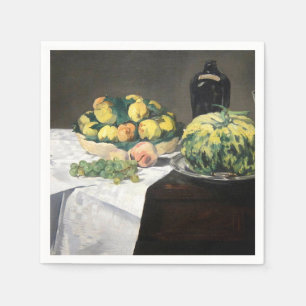 Still Life Lemon Peaches by Manet Impressionist Napkins