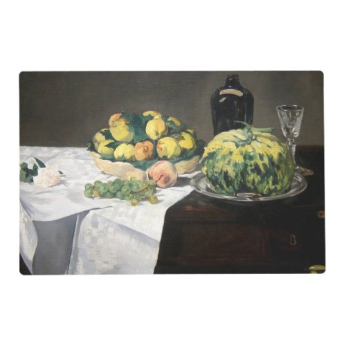 Still Life Lemon Peaches by Manet Impressionist Placemat