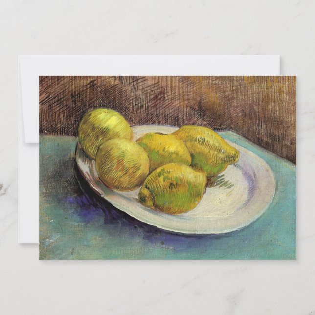 Still Life Lemons on a Plate by Vincent van Gogh (Front)