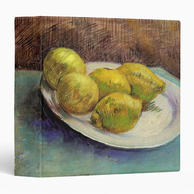 Still Life Lemons on a Plate by Vincent van Gogh Binder (Front/Spine)